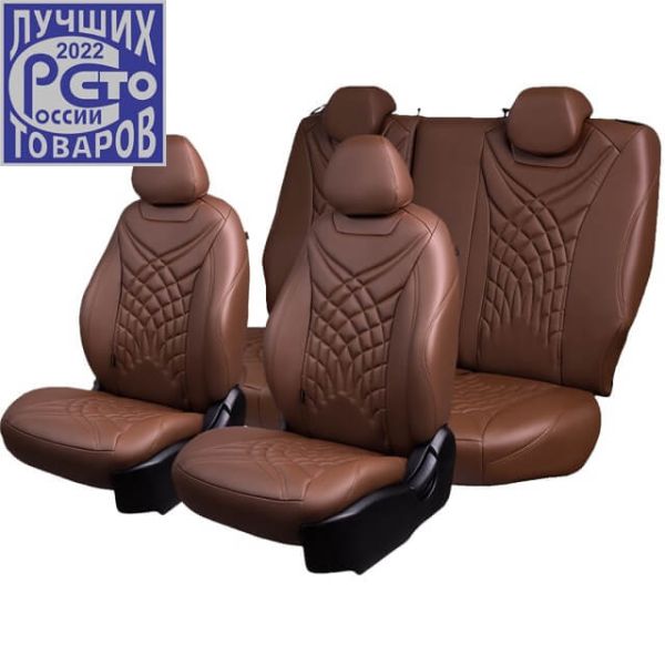 Чехлы Премиум Экокожа Байрон Президент|Жук на Haval Dargo, с 04.2022